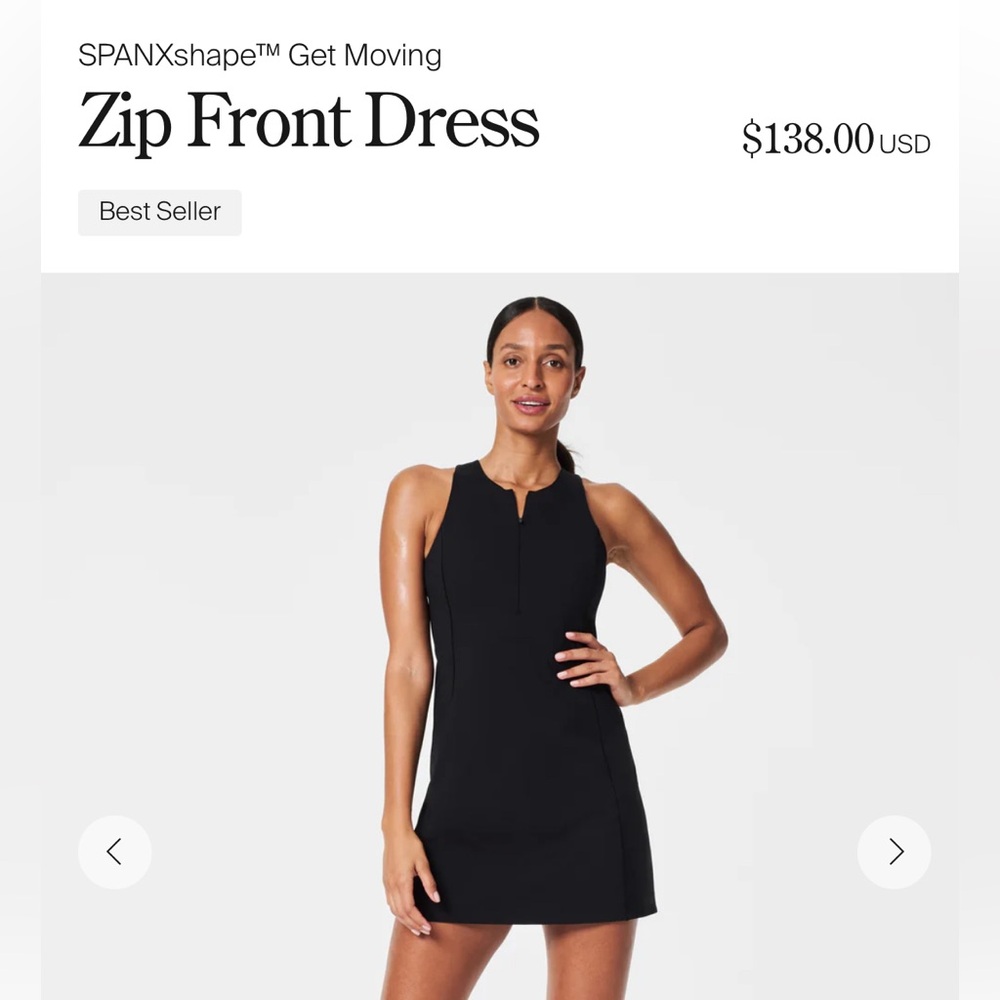 SPANX zip front dress nwt